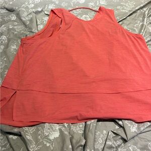 Calia coral orange tank top 1X